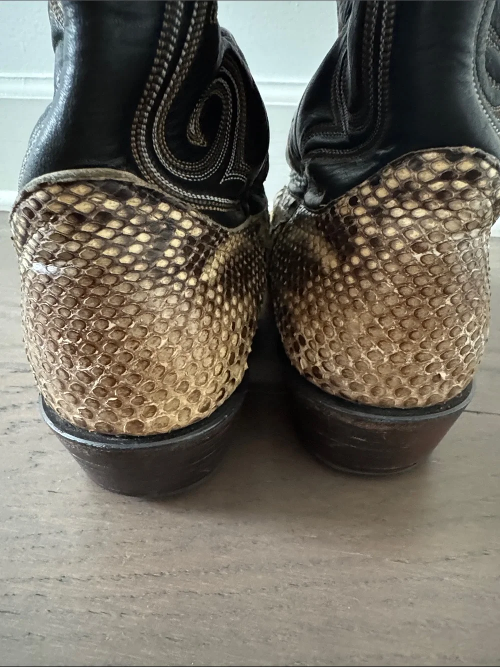 Nocona USA Made Genuine Python Snakeskin Cowboy Boots Men's 11D Exotic Western - Picture 6 of 11